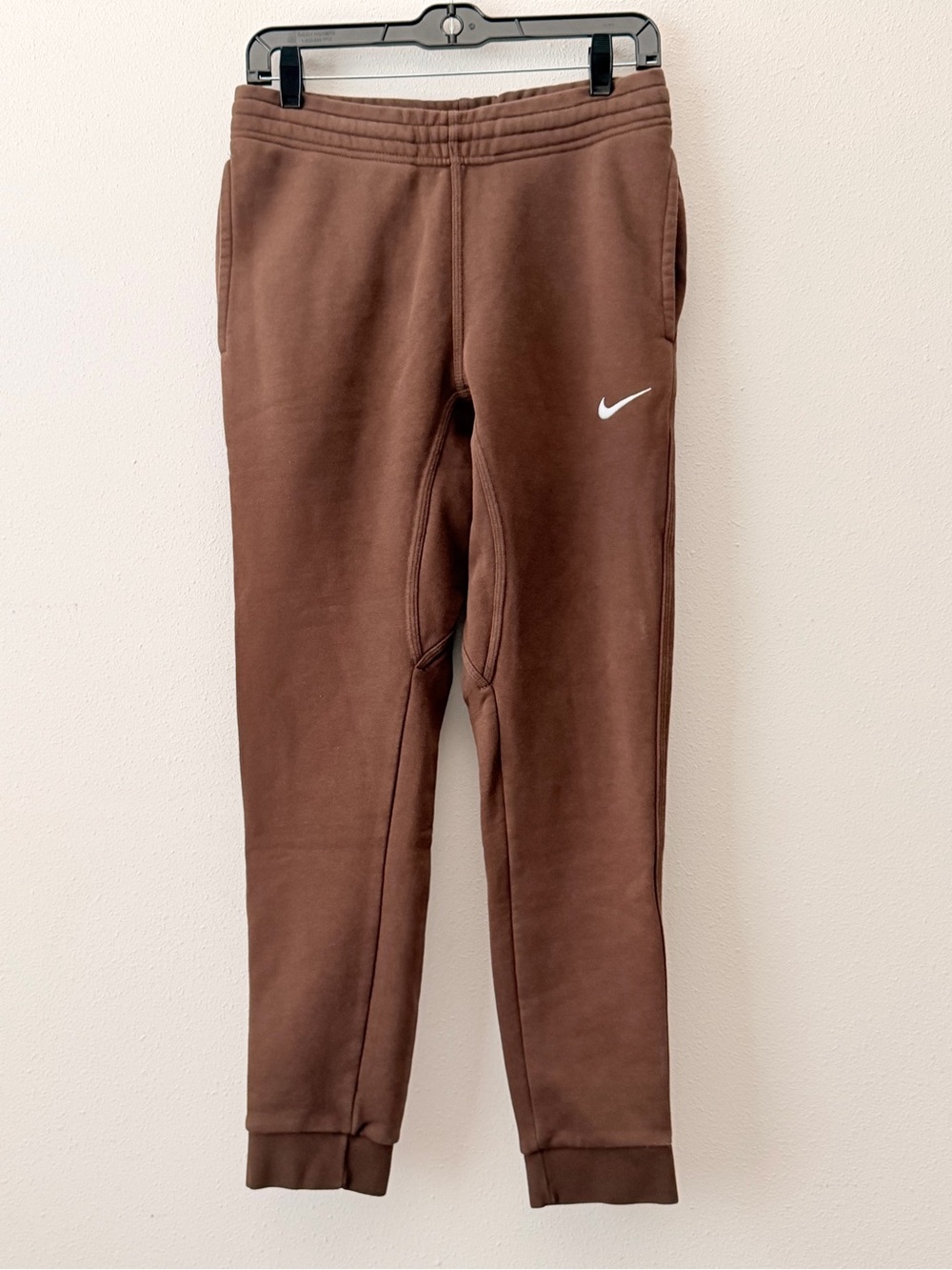 Nike Brown Joggers with White Swoosh